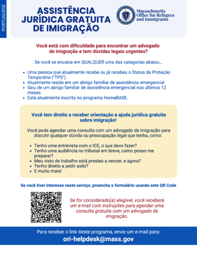Immigration Legal Helpdesk Portuguese